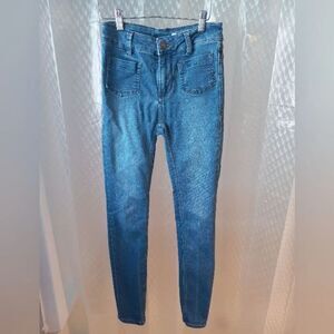 Free People High Rise Jeans Cute Pocket detail Size 24